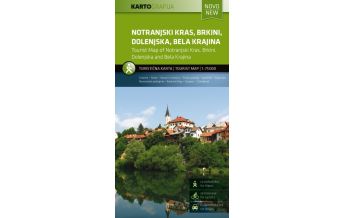Hiking Maps Slovenia Rad- & Wanderkarte Notranjski Kras, Brkini, Dolenjska, Bela Krajina/Südslowenien 1:75.000 Kartografija Slovenija