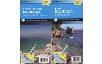 Travel Guides KartoGrafija Turisticno-nauticna Karta Dalmatia, 2 Bl. Kartografija Slovenija