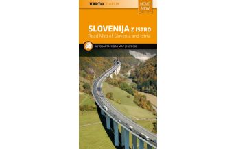 Straßenkarten Kroatien Slowenien + Istrien / Slovenija z Istro 1:270.000 Kartografija Slovenija