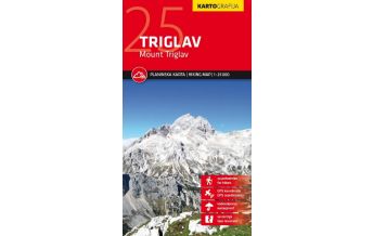 Hiking Maps Slovenia Kartografija-Wanderkarte Triglav 1:25.000 Kartografija Slovenija
