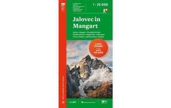 Wanderkarten Slowenien Wanderkarte mit Führer Jalovec in/und Mangart 1:25.000 Planinska Zveza Slovenije