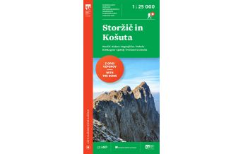 Wanderkarten Kärnten PZS-Wanderkarte mit Führer Storžič in/und Košuta 1:25.000 Planinska Zveza Slovenije