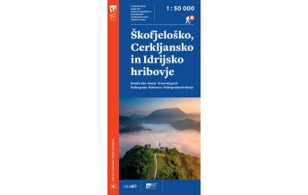 Wanderkarten Slowenien PZS-Wanderkarte Škofjeloško, Cerkljansko in Idrijsko hribovje 1:50.000 Planinska Zveza Slovenije