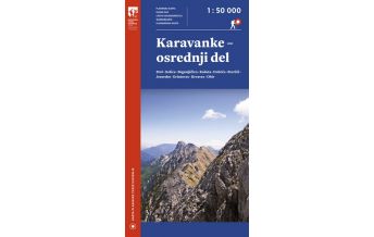 Hiking Maps Carinthia PZS-Wanderkarte Karavanke - osrednji del 1:50.000 Planinska Zveza Slovenije