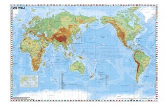 World Maps Weltkarte pazifikständisch physisch 1:38.000.000 Stiefel GmbH