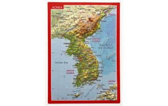 Raised Relief Maps Georelief Postkarte - Korea georelief GbR