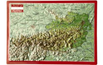 Raised Relief Maps 3D Reliefpostkarte Österreich georelief GbR