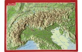 Reliefkarten 3D Reliefpostkarte Alpen  georelief GbR