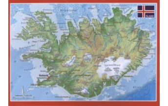 Reliefkarten 3D Reliefpostkarte Island georelief GbR