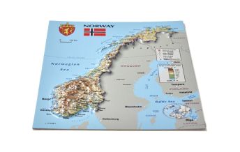 Geography 3D Relief-Postkarte - Norway Norwegen Jana Seta
