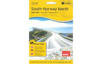 Road Maps Scandinavia Nordeca-Straßenkarte 2176, Sør-Norge nord/Nördliches Südnorwegen 1:500.000 Nordeca