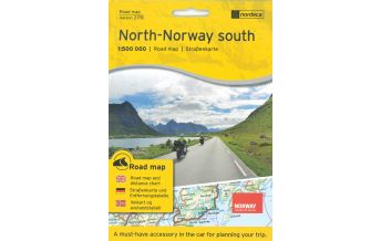 Road Maps Scandinavia Nordeca Veikart/Straßenkarte, Nord-Norge sør/Nordnorwegen Süd 1:500.000 Nordeca
