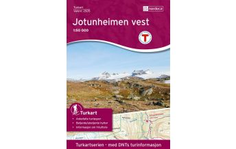 Hiking Maps Scandinavia Turkart 2505, Jotunheimen Vest/West 1:50.000 Nordeca