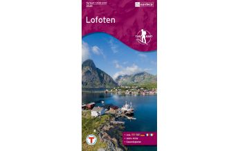 Wanderkarten Skandinavien Turkart 2549, Lofoten 1:100.000 Nordeca