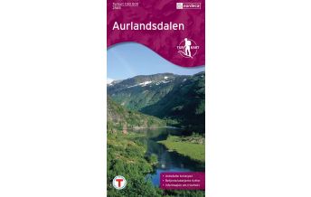 Hiking Maps Scandinavia Turkart 2565, Aurlandsdalen 1:50.000 Nordeca