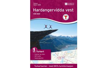 Wanderkarten Skandinavien Hardangervidda Vest 1:50.000 Nordeca