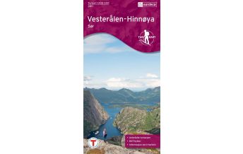 Hiking Maps Scandinavia Turkart 2811 Norwegen - Vesteralen Hinnöya Sör/Süd 1:100.000 Nordeca