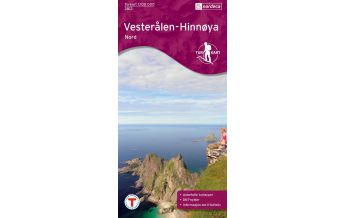 Hiking Maps Scandinavia Turkart 2812, Vesterålen, Hinnøya Nord 1:100.000 Nordeca