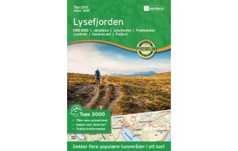 Hiking Maps Scandinavia Nordeca Topo3000 3003 Norwegen - Lysefjorden 1:50.000 Nordeca