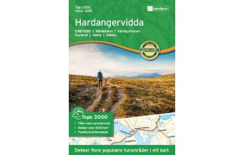 Hiking Maps Scandinavia Nordeca Topo3000 3006 Norwegen - Hardangervidda 1:50.000 Nordeca