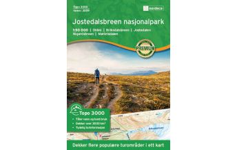 Hiking Maps Scandinavia Nordeca Topo3000 3009, Jostedalsbreen nasjonalpark 1:50.000 Nordeca