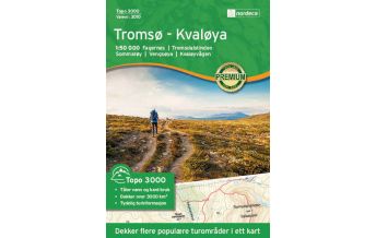 Hiking Maps Scandinavia Nordeca Topo3000 3010, Tromsø, Kvaløya 1:50.000 Nordeca