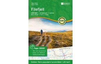 Hiking Maps Scandinavia Nordeca Topo3000 3013, Filefjell 1:50.000 Nordeca