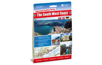Road Maps Scandinavia Nordeca Opplevelsesguide 6003, The South West Coast 1:250.000 Nordeca