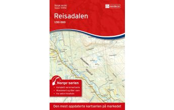 Wanderkarten Skandinavien Norge-serien-Karte 10154, Reisadalen 1:50.000 Nordeca