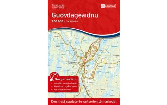 Wanderkarten Skandinavien Norge-serien-Karte 10165, Guovdageaidnu/Kautokeino 1:50.000 Nordeca