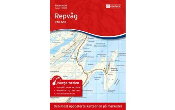 Wanderkarten Skandinavien Norge-serien-Karte 10188, Repvåg 1:50.000 Nordeca