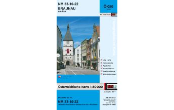 Wanderkarten Oberösterreich BEV-Karte 3322, Braunau 1:50.000 BEV – Bundesamt für Eich- und Vermessungswesen