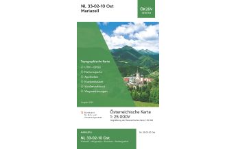 Wanderkarten Steiermark BEV-Karte 4210-Ost, Mariazell 1:25.000 BEV – Bundesamt für Eich- und Vermessungswesen