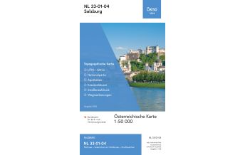 Wanderkarten Salzburg BEV-Karte 3204, Salzburg 1:50.000 BEV – Bundesamt für Eich- und Vermessungswesen