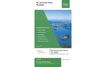 Wanderkarten Salzkammergut BEV-Karte 3205-West, Mondsee 1:25.000 BEV – Bundesamt für Eich- und Vermessungswesen