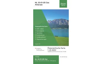 Hiking Maps Salzkammergut BEV-Karte 3205-Ost, Attersee 1:25.000 BEV – Bundesamt für Eich- und Vermessungswesen