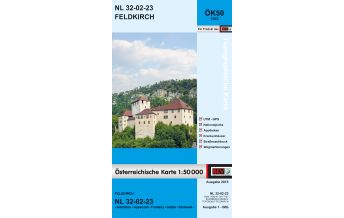 Wanderkarten Vorarlberg BEV-Karte 1223, Feldkirch 1:50.000 BEV – Bundesamt für Eich- und Vermessungswesen