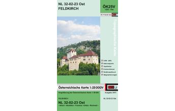 Wanderkarten Vorarlberg BEV-Karte 1223-Ost, Feldkirch 1:25.000 BEV – Bundesamt für Eich- und Vermessungswesen