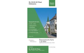 Wanderkarten Vorarlberg BEV Karte 1224-West, Hohenems 1:25.000 BEV – Bundesamt für Eich- und Vermessungswesen