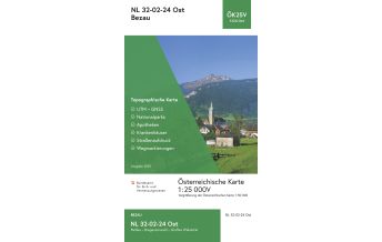 Hiking Maps Vorarlberg BEV-Karte 1224-Ost, Bezau 1:25.000 BEV – Bundesamt für Eich- und Vermessungswesen