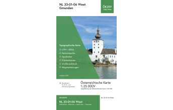 Wanderkarten Salzkammergut BEV-Karte 3206-West, Gmunden 1:25.000 BEV – Bundesamt für Eich- und Vermessungswesen