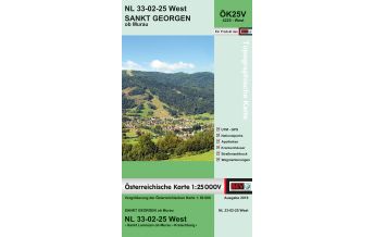 Wanderkarten Steiermark BEV-Karte 4225-West, Sankt Georgen ob Murau 1:25.000 BEV – Bundesamt für Eich- und Vermessungswesen