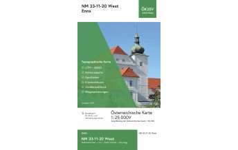 Hiking Maps Upper Austria BEV-Karte 4320-West, Enns 1:25.000 BEV – Bundesamt für Eich- und Vermessungswesen