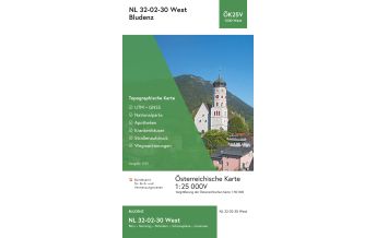 Wanderkarten Vorarlberg BEV-Karte 1230-West, Bludenz 1:25.000 BEV – Bundesamt für Eich- und Vermessungswesen