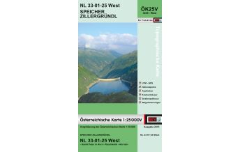Wanderkarten Tirol BEV-Karte 3225-West, Speicher Zillergründl 1:25.000 BEV – Bundesamt für Eich- und Vermessungswesen