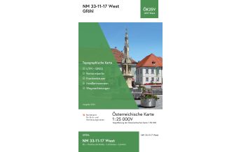 Hiking Maps Lower Austria BEV-Karte 4317-West, Gföhl 1:25.000 BEV – Bundesamt für Eich- und Vermessungswesen