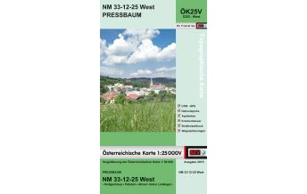 Hiking Maps Lower Austria BEV-Karte 5325-West, Pressbaum 1:25.000 BEV – Bundesamt für Eich- und Vermessungswesen