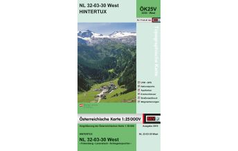 Wanderkarten Tirol BEV-Karte 2230-West, Hintertux 1:25.000 BEV – Bundesamt für Eich- und Vermessungswesen