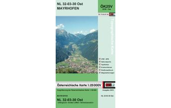 Wanderkarten Tirol BEV-Karte 2230-Ost, Mayrhofen 1:25.000 BEV – Bundesamt für Eich- und Vermessungswesen
