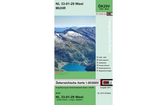 Wanderkarten Salzburg BEV-Karte 3229-West, Muhr 1:25.000 BEV – Bundesamt für Eich- und Vermessungswesen